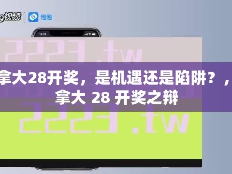 加拿大28开奖，是机遇还是陷阱？，加拿大 28 开奖之辩