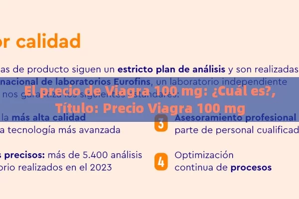 El precio de Viagra 100 mg: ¿Cuál es?,Título: Precio Viagra 100 mg