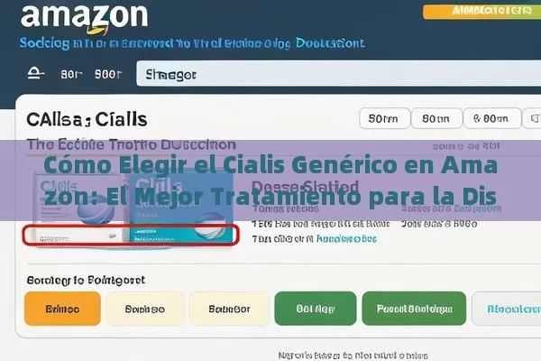 Cómo Elegir el Cialis Genérico en Amazon: El Mejor Tratamiento para la Disfunción Eréctil