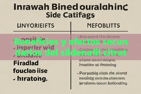 Beneficios y efectos secundarios del sildenafil citrate - Priligy y su Efectividad