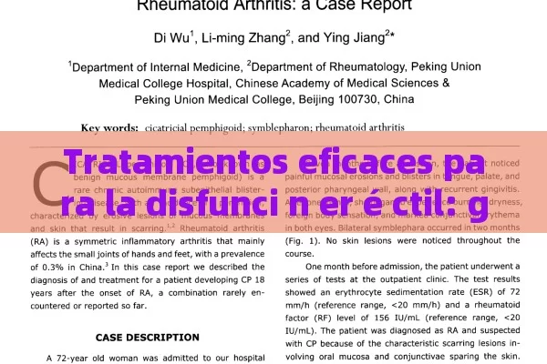 Tratamientos eficaces para la disfunci n er é ctil: gu í a completa para hombres - Priligy y su Efectividad