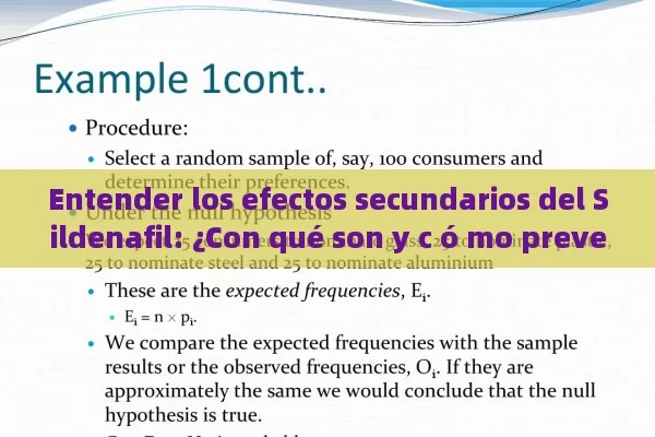 Entender los efectos secundarios del Sildenafil: ¿Con qué son y c ó mo preventivos? - Priligy y su Efectividad